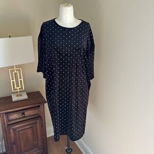 Black Velvet Dress with Rhinestones